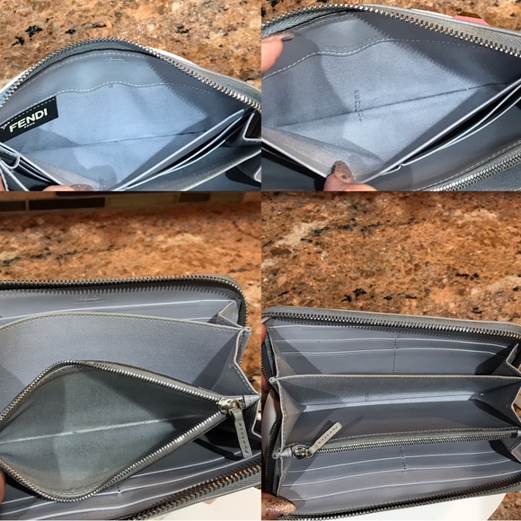 FENDI Vitello Liberty Multicolor Studded Leather Zip Around Wallet ππβ€οΈ - Picture 11 of 17